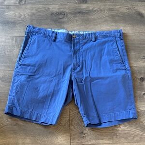 Polo Ralph Lauren Classic Blue Flat Front Shorts size 40 slim stretch